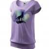 dámské tričko malfini s krátkým rukávem fialové vlk