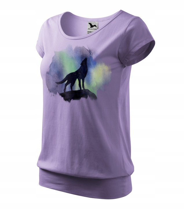 dámské tričko malfini s krátkým rukávem fialové vlk