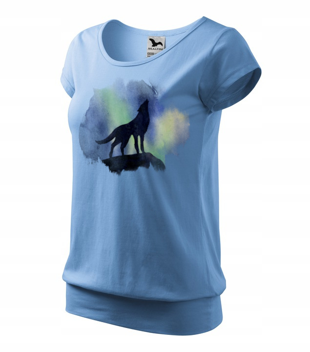 dámské tričko malfini s krátkým rukávem nebesky modré vlk