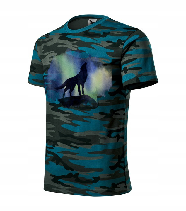 Pánské tričko s krátkým rukávem Malfini Moro modrá vlk
