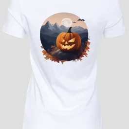 Dámské tričko s krátkým rukávem Halloween Dýně