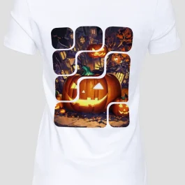 Dámské tričko s krátkým rukávem Halloween Velká Dýně